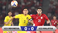 Kết quả U23 Indonesia 0-0 U23 Malaysia: Bị cầm hoà, U23 Indonesia vẫn vào bán kết!